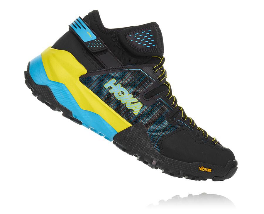 Hoka One One Trail Schoenen Heren - Arkali - Zwart/Blauw - EC1260547